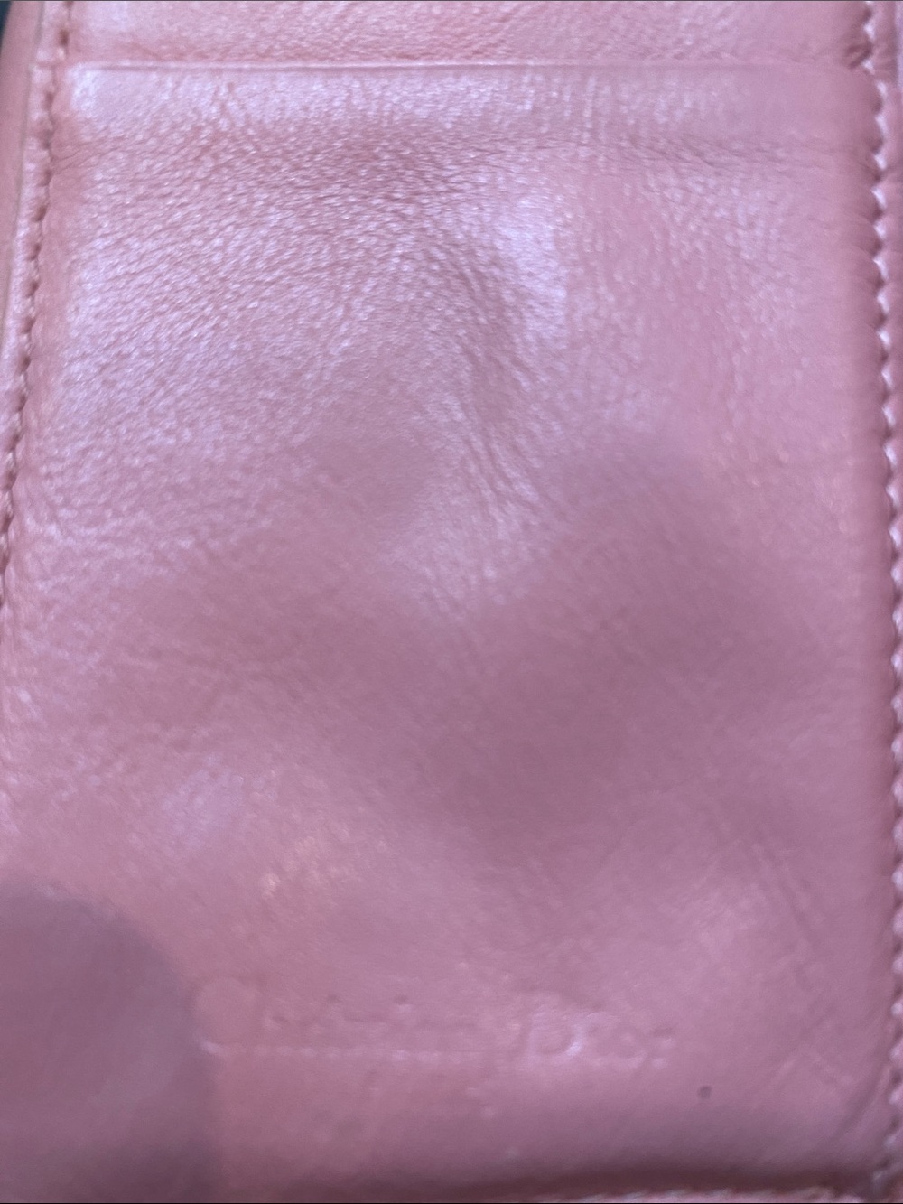 Lady Dior Lotus Quilted Patent Leather Cannage Wallet in Peachy Pink - Picture 6 of 13